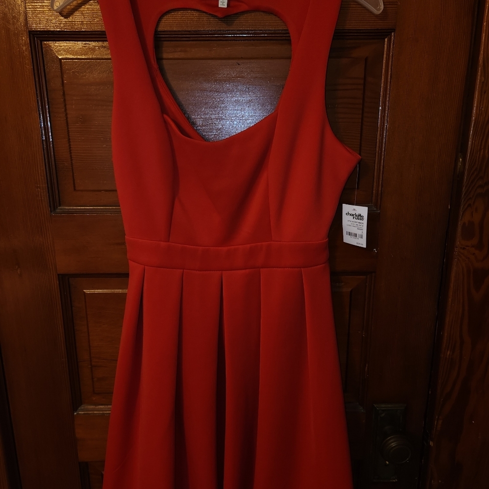 CHARLOTTE RUSSE Red Dress Size L